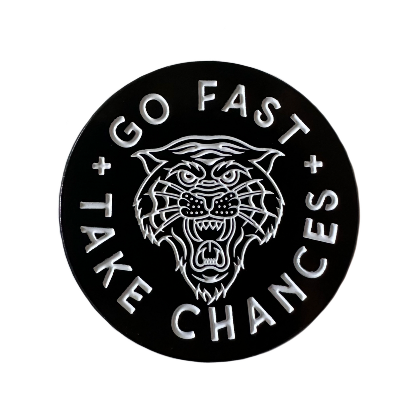 Go Fast Take Chances Enamel Pin