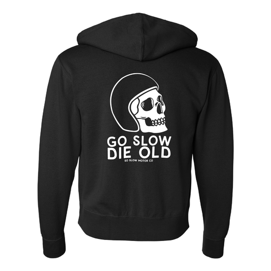 Go Slow Die Old Lightweight Zip Up Hoodie