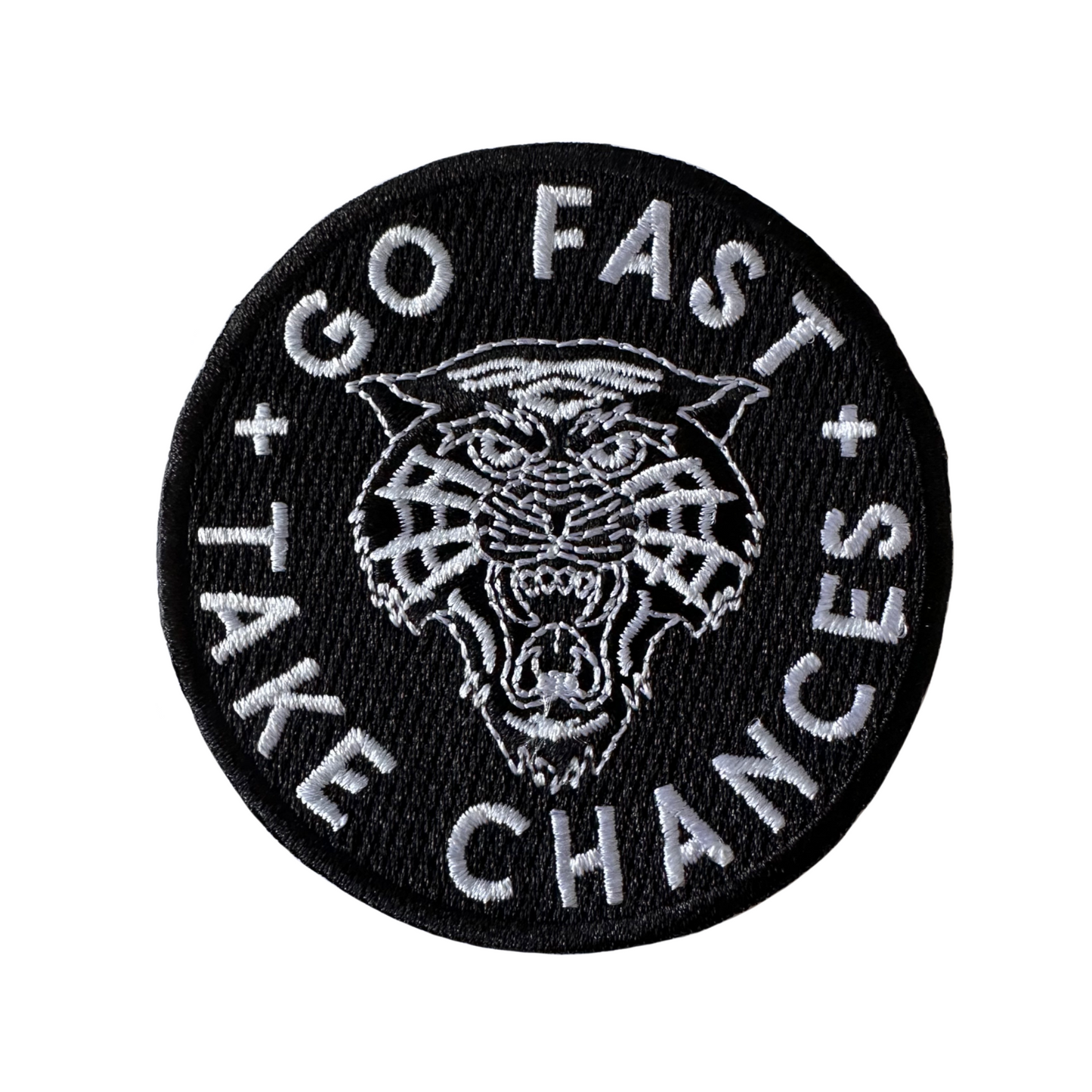 Go Fast Take Chances Embroidered Iron On Patch