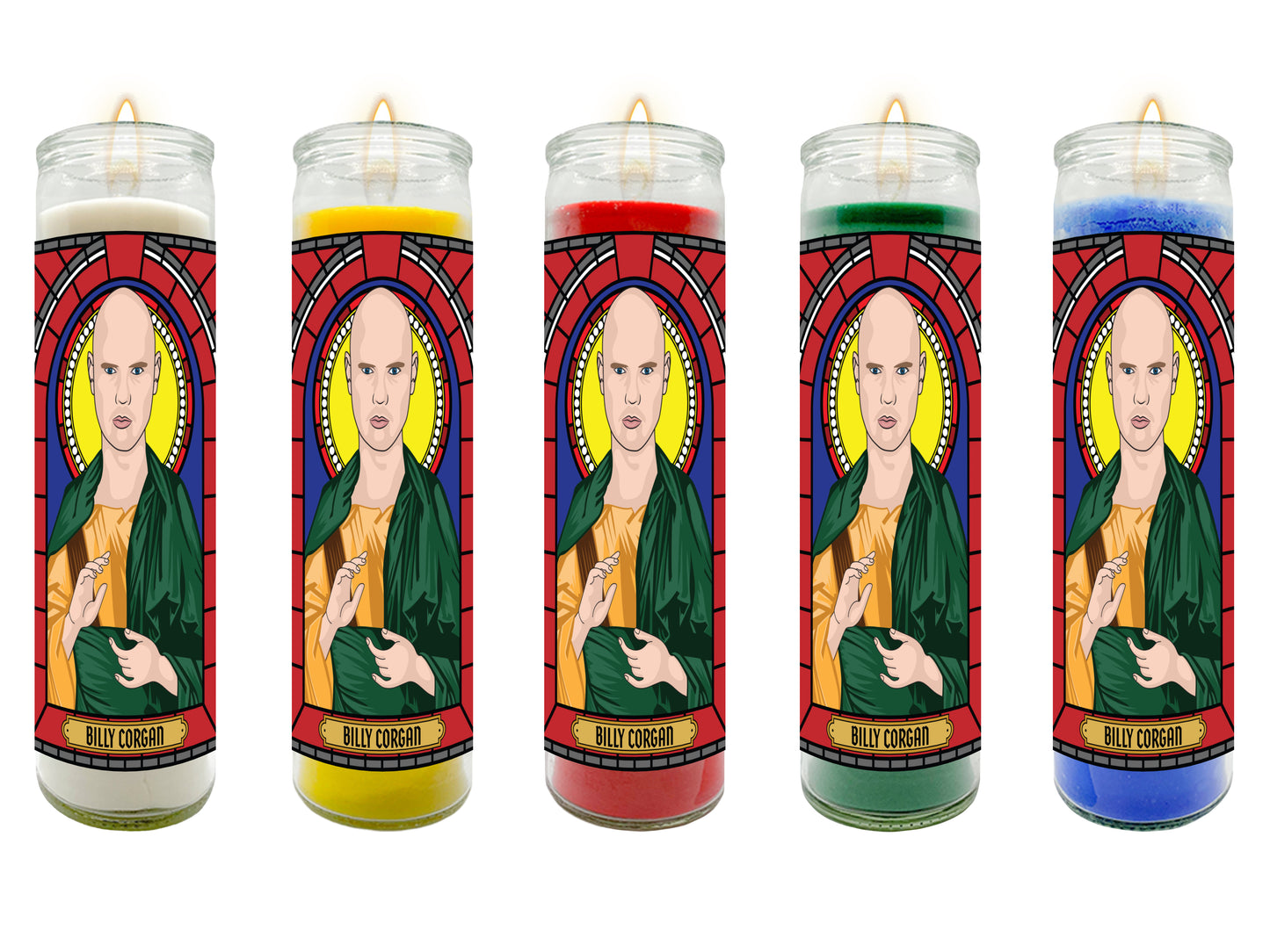 Billy Corgan Illustrated Prayer Candle