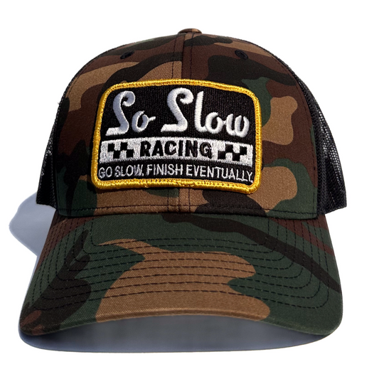 So Slow Racing Snap Back Mesh Trucker Hat