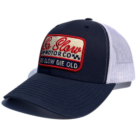So Slow Motor Co Snap Back Mesh Trucker Hat