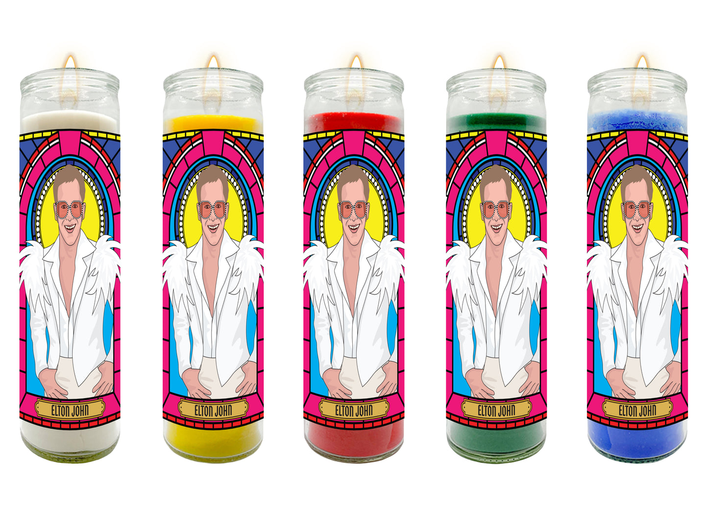 Elton John Illustrated Prayer Candle