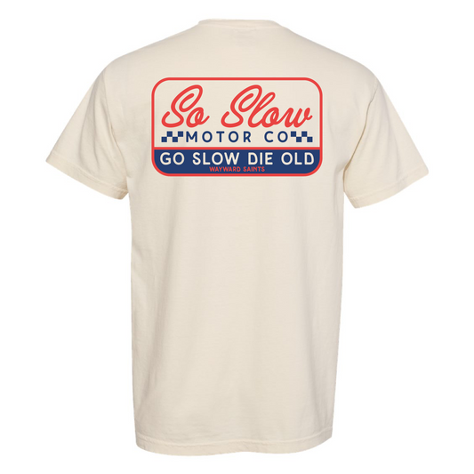 Clearance So Slow Motor Co T-Shirt Retired Wayward Saints Logo