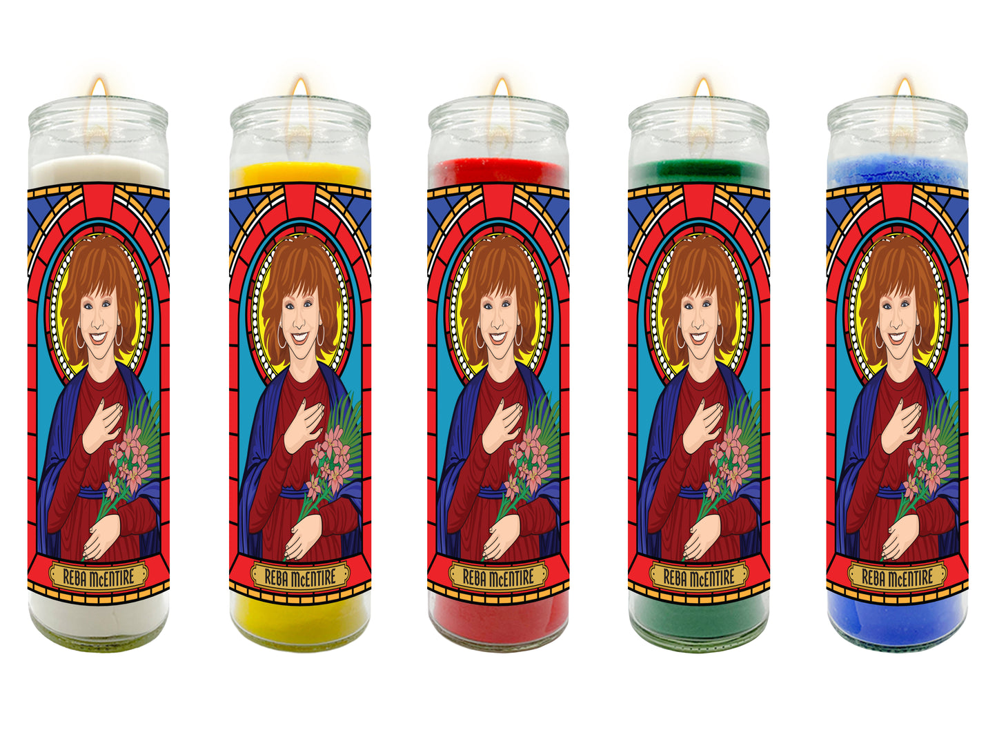 Reba McEntire Illustrated Prayer Candle