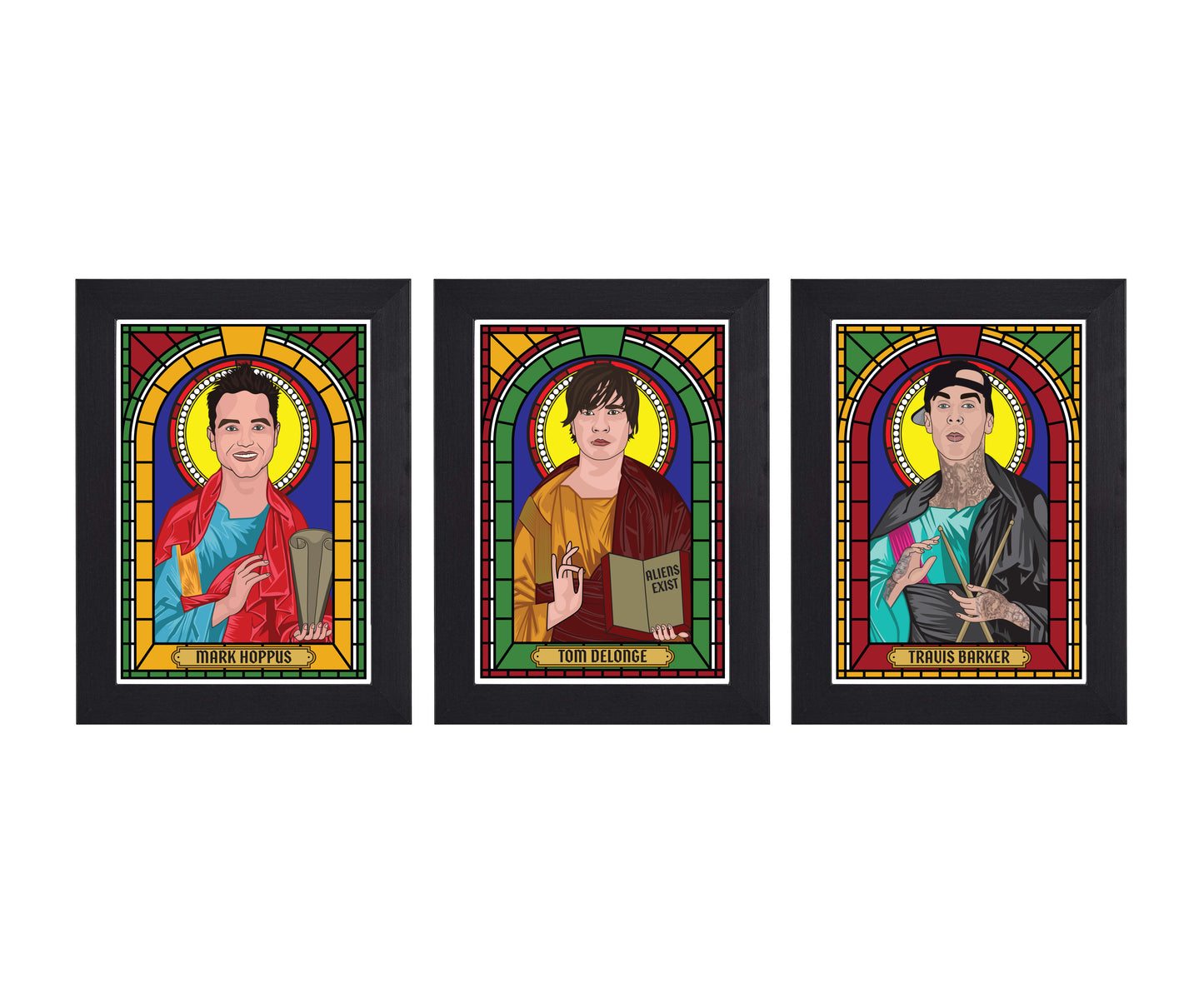 Blink 182 Illustrated Saint Print Set