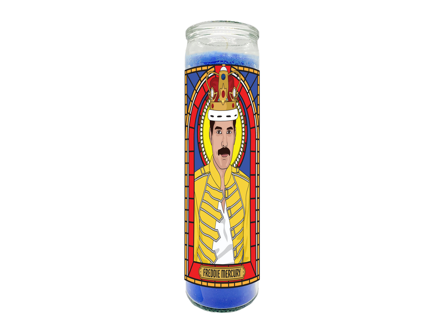Freddie Mercury Illustrated Prayer Candle
