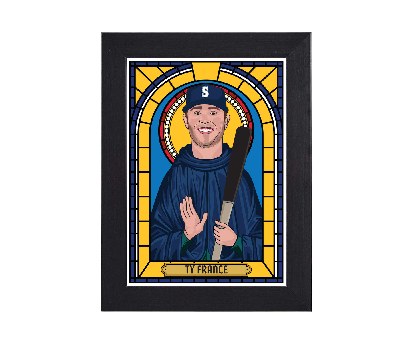 Seattle Mariners Illustrated Saint Print Series