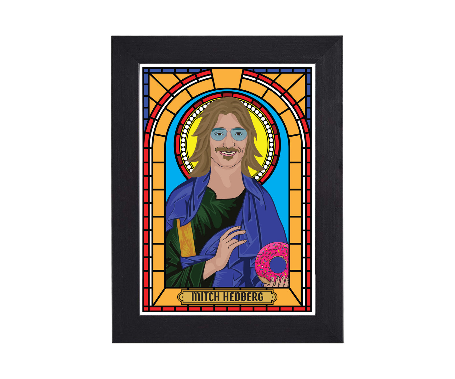 Mitch Hedberg Illustrated Saint Print