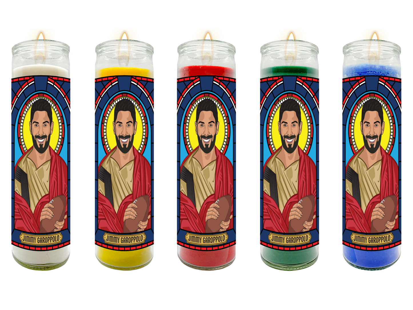Jimmy Garoppolo Illustrated Prayer Candle