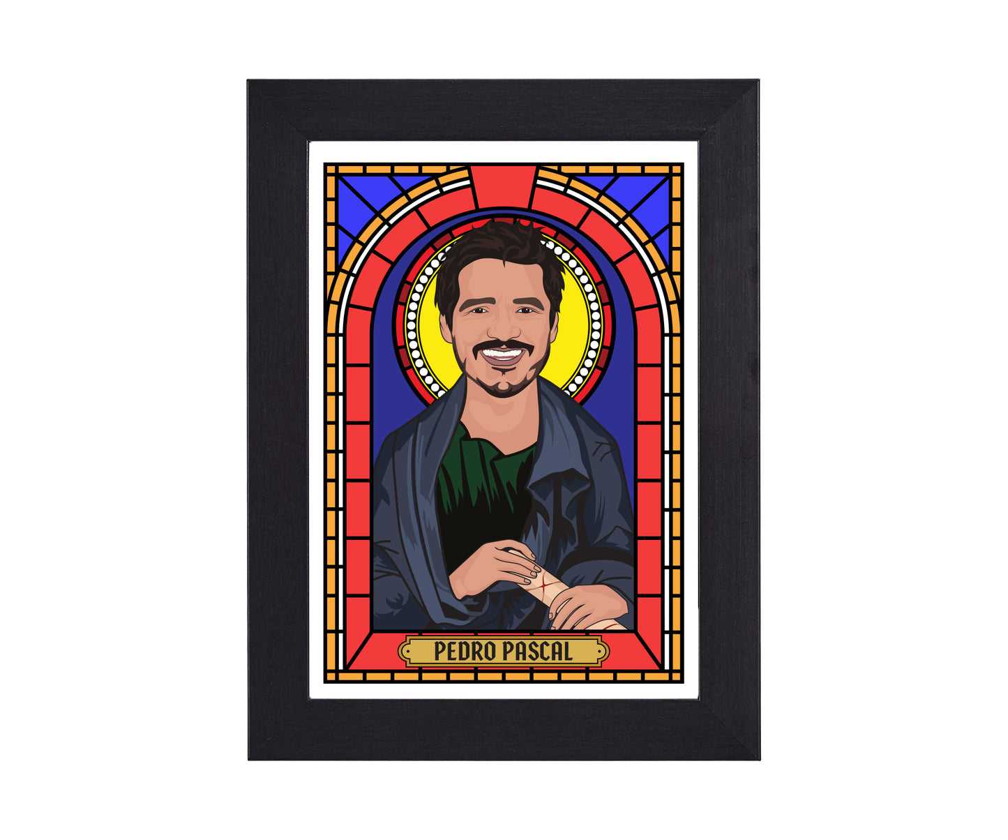 Pedro Pascal Illustrated Saint Print