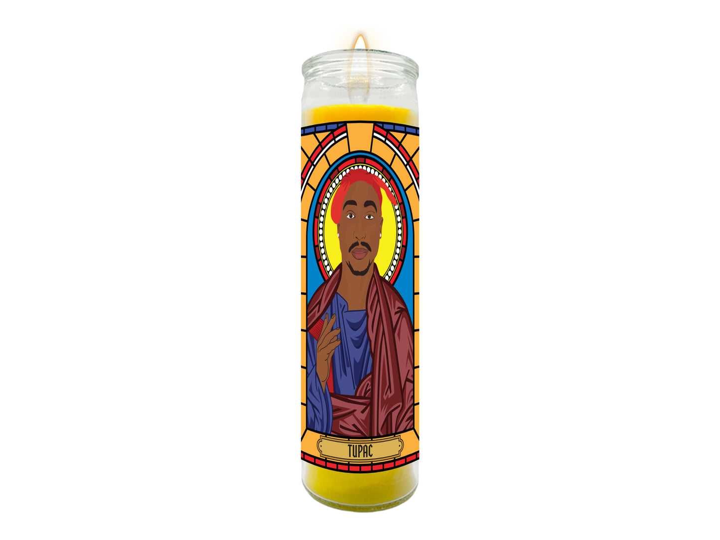 Tupac Shakur Illustrated Prayer Candle