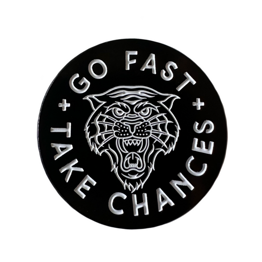 Go Fast Take Chances Enamel Pin