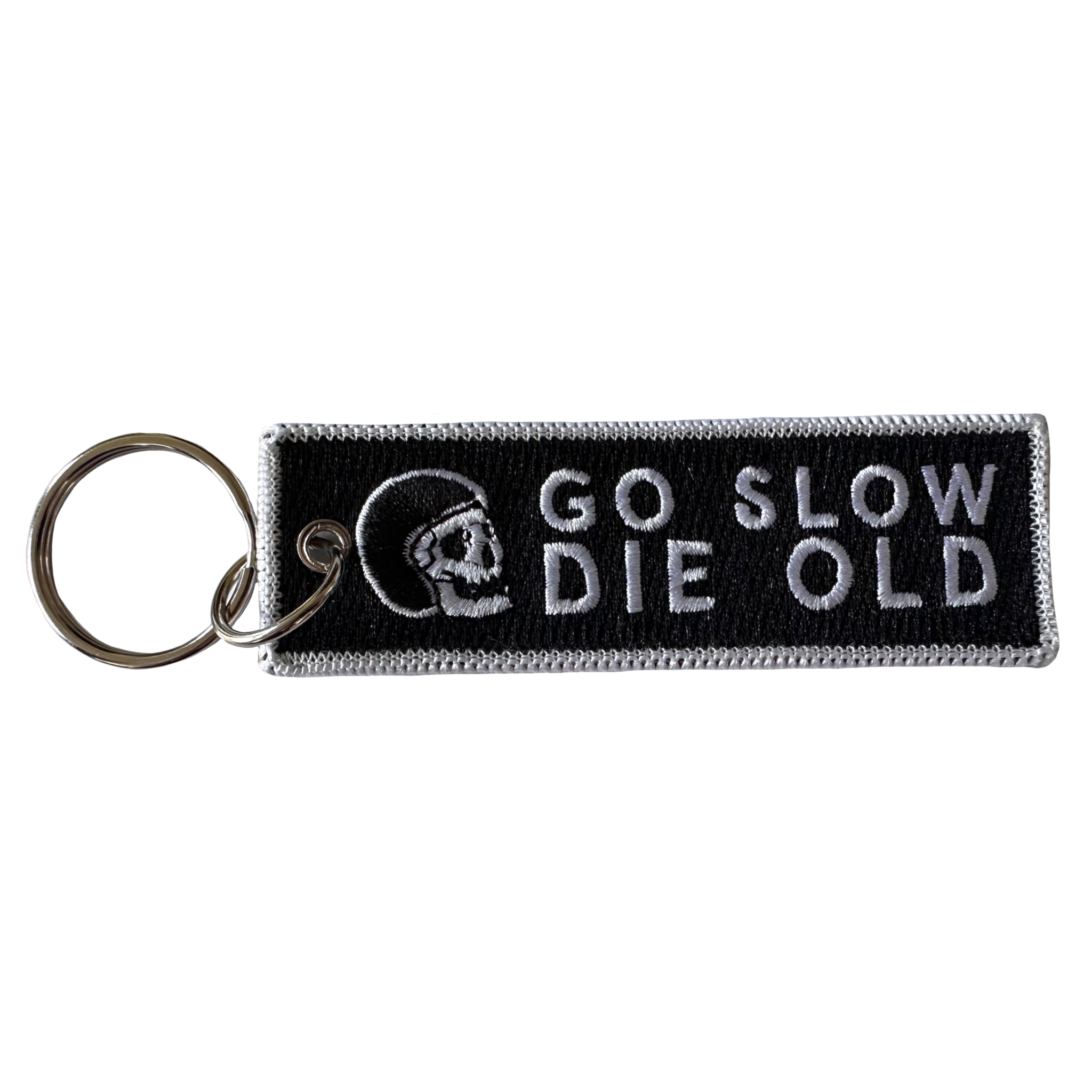 Go Slow R513 Go Slow Die Old Embroidered Keychain – So Slow Motor Co