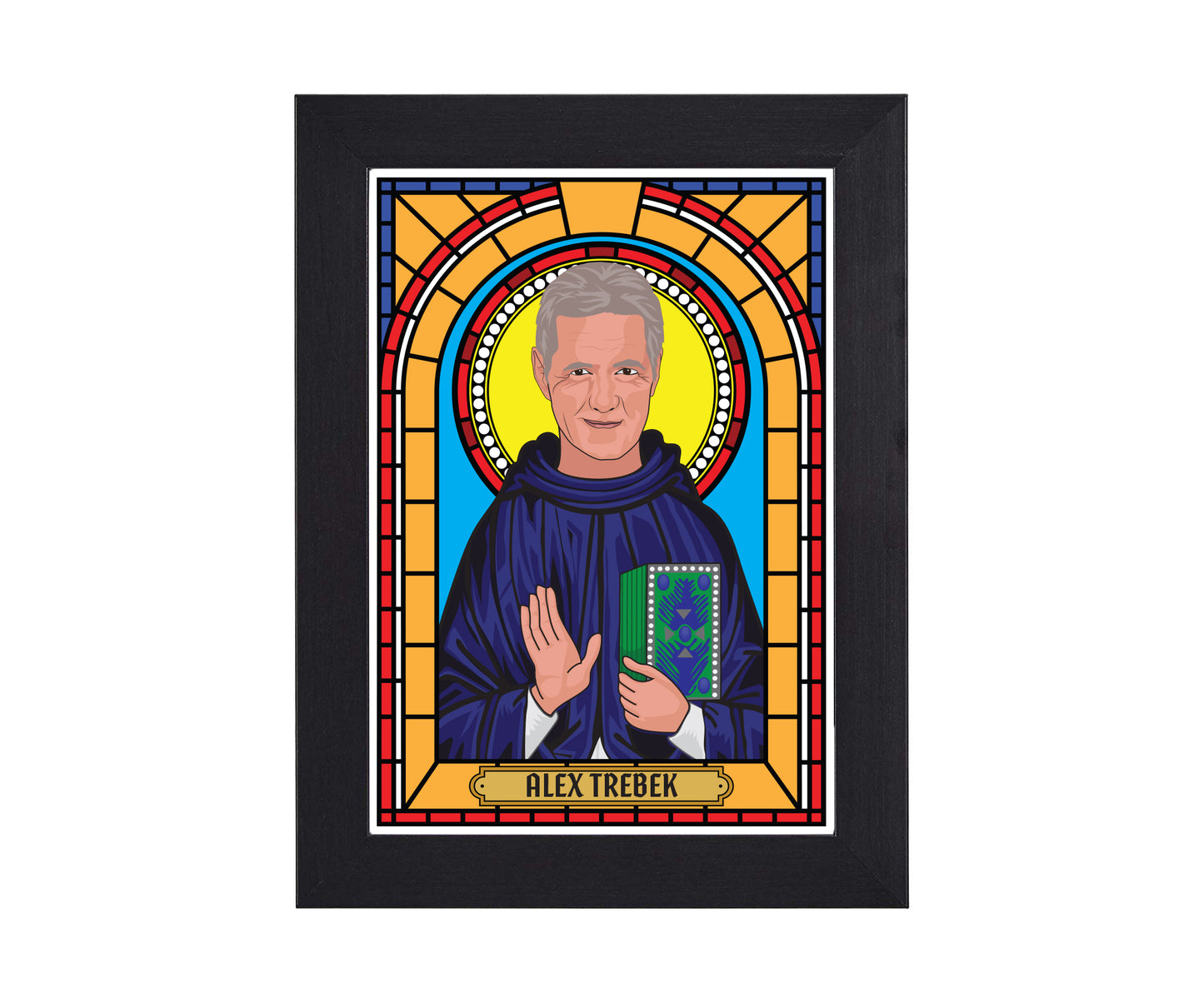 Alex Trebek Illustrated Saint Print