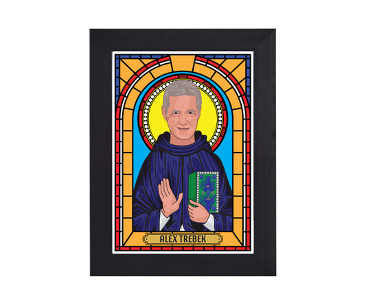 Alex Trebek Illustrated Saint Print
