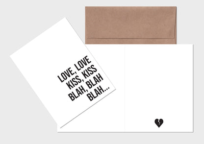 Alkaline Trio Love Love, Kiss Kiss Anti-Valentines Day Card