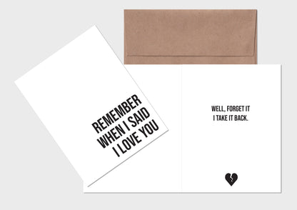 Alkaline Trio Stupid Kid Anti-Valentines Day Card