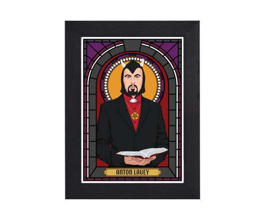 Anton LaVey Illustrated Saint Print
