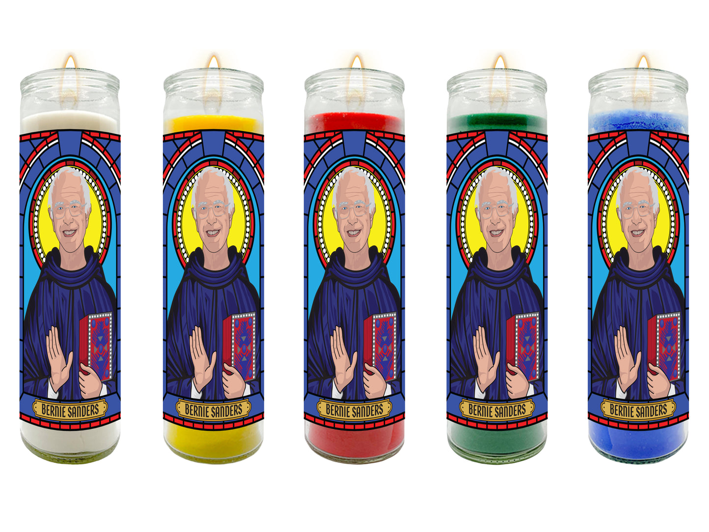 Bernie Sanders Illustrated Prayer Candle