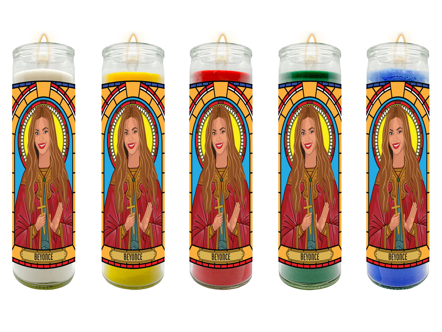 Beyoncé Illustrated Prayer Candle