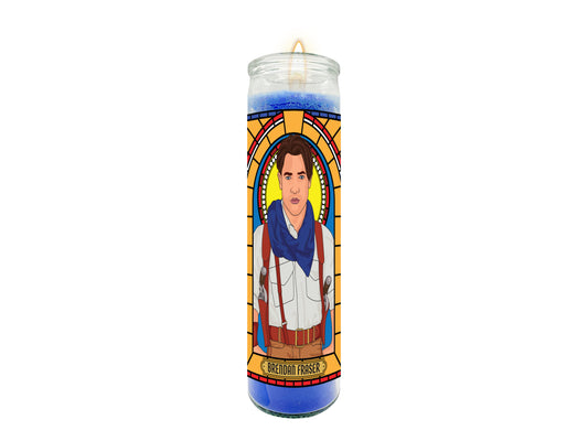 Brendan Fraser The Mummy Rick O'Connell Illustrated Prayer Candle
