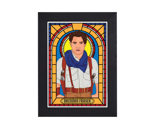 Brendan Fraser The Mummy Rick O'Connell Illustrated Saint Print