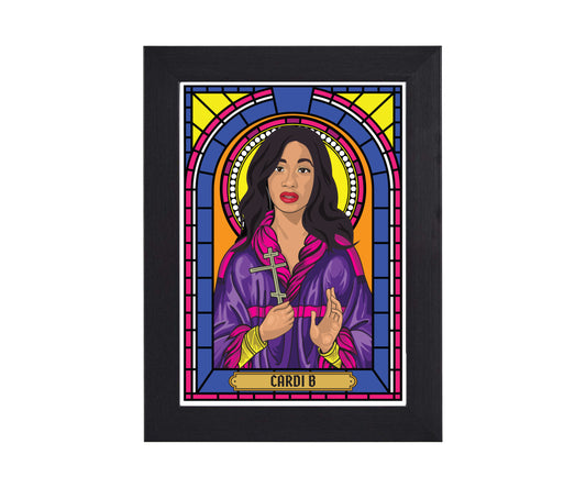 Cardi B Illustrated Saint Print