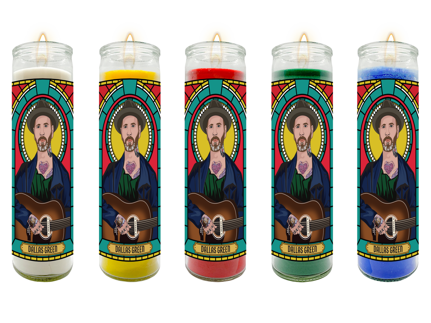 Dallas Green - City and Color / Alexisonfire Illustrated Prayer Candle