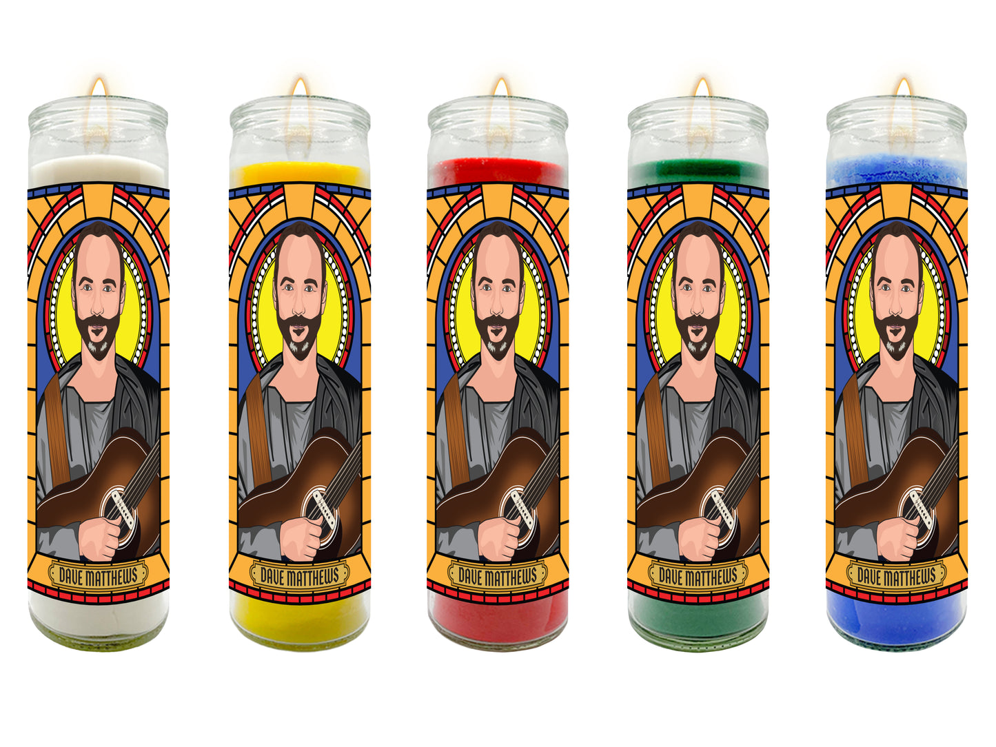 Dave Mathews Illustrated Prayer Candle