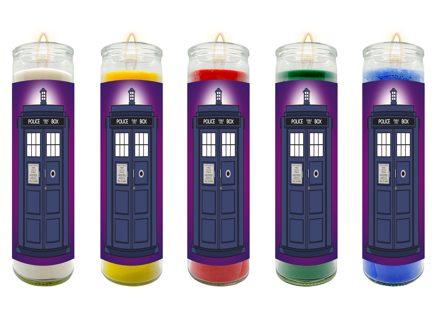 The Doctor Illustrated Prayer Candle Set
