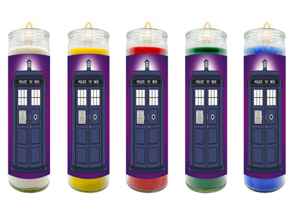 The Doctor Illustrated Prayer Candle Set