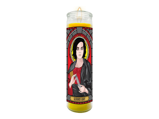 Gerard Way My Chemical Romance Illustrated Prayer Candle