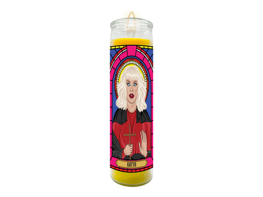 Katya Zamolodchikova Illustrated Prayer Candle