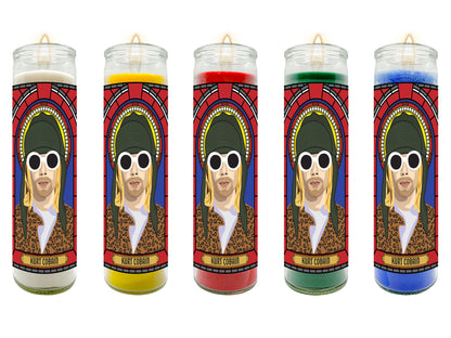 Kurt Cobain Illustrated Prayer Candle
