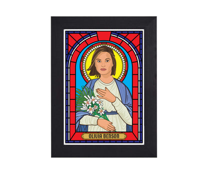 Law and Order Elliot Stabler and Olivia Benson Illustrated Saint Print Series