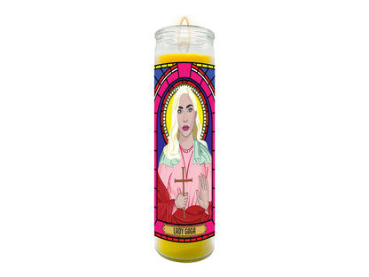 Lady Gaga Illustrated Prayer Candle