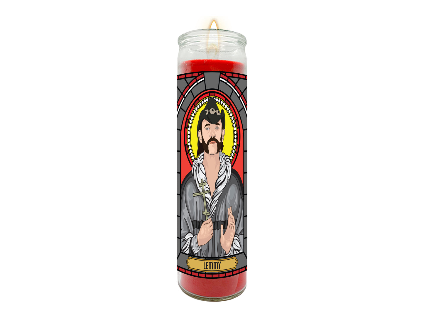 Lemmy Kilmister Illustrated Prayer Candle