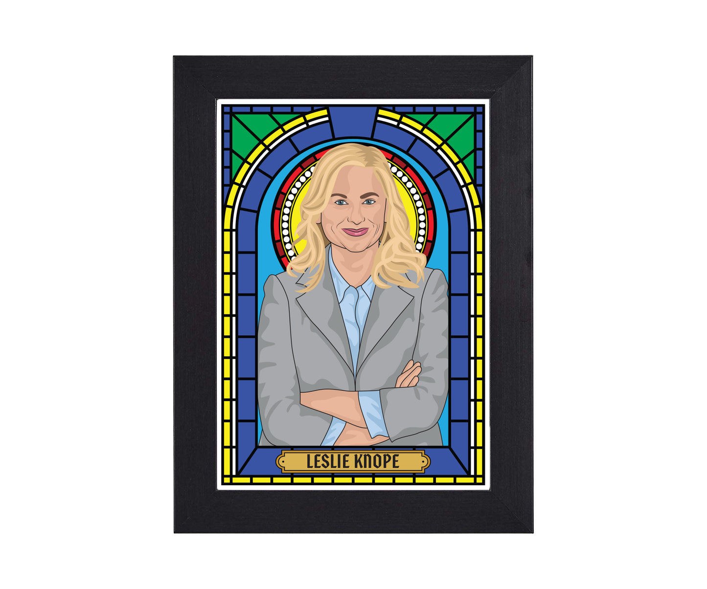 Leslie Knope Parks and Rec Illustrated Saint Print