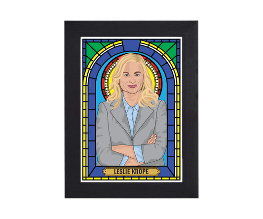Leslie Knope Parks and Rec Illustrated Saint Print