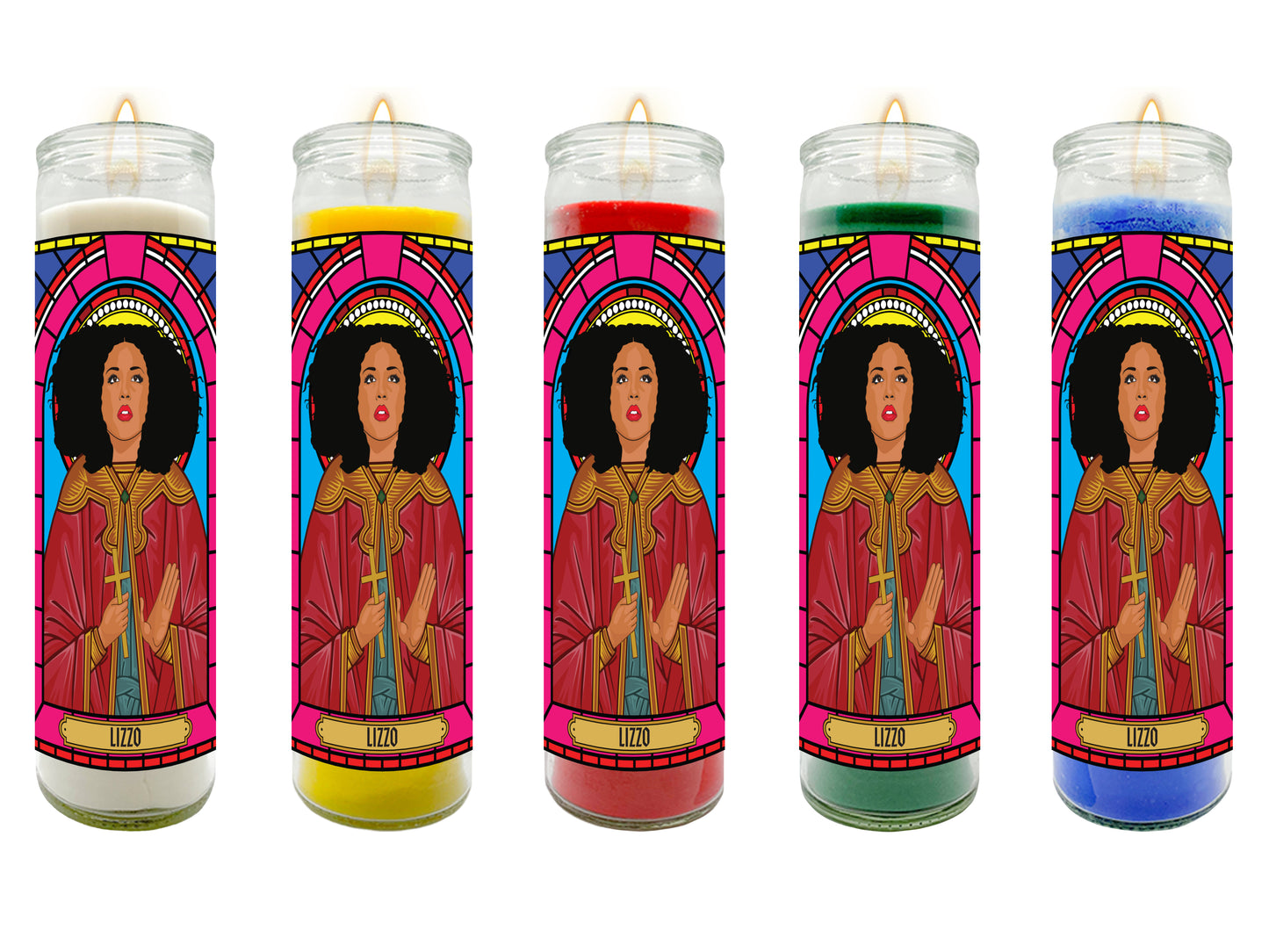 Lizzo Illustrated Prayer Candle