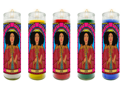 Lizzo Illustrated Prayer Candle