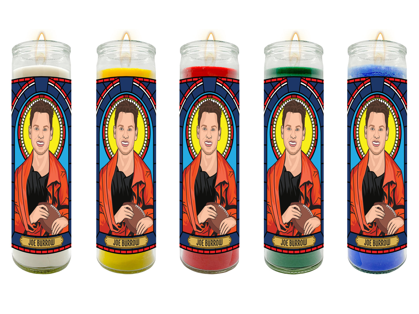 Joe Burrow Illustrated Prayer Candle