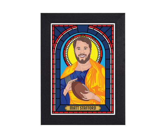 Matthew Stafford Illustrated Saint Print