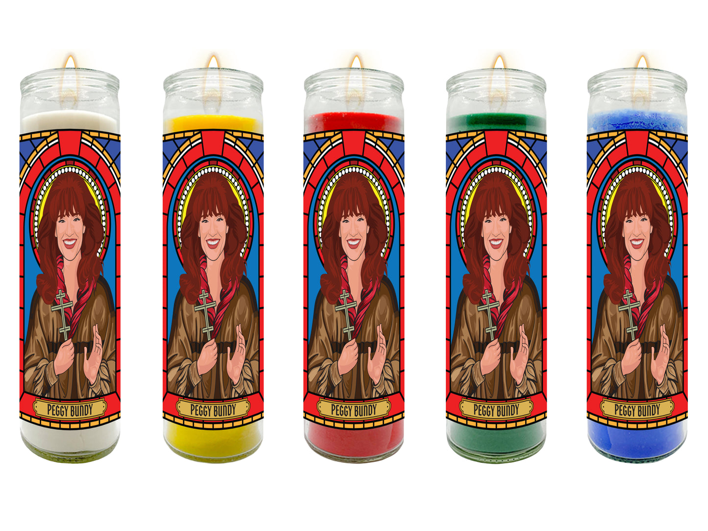 Peggy Bundy Illustrated Prayer Candle