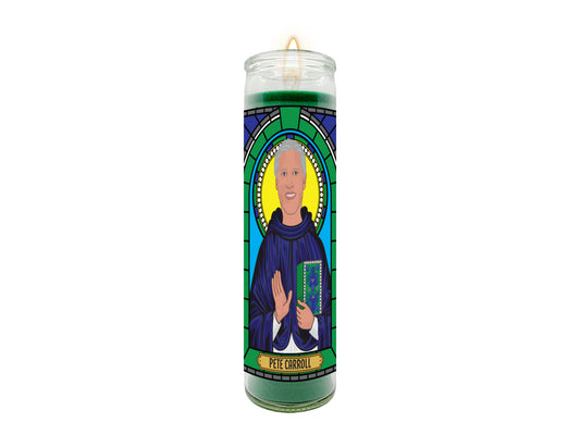 Pete Carroll Illustrated Prayer Candle