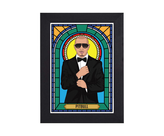 Pitbull Illustrated Saint Print