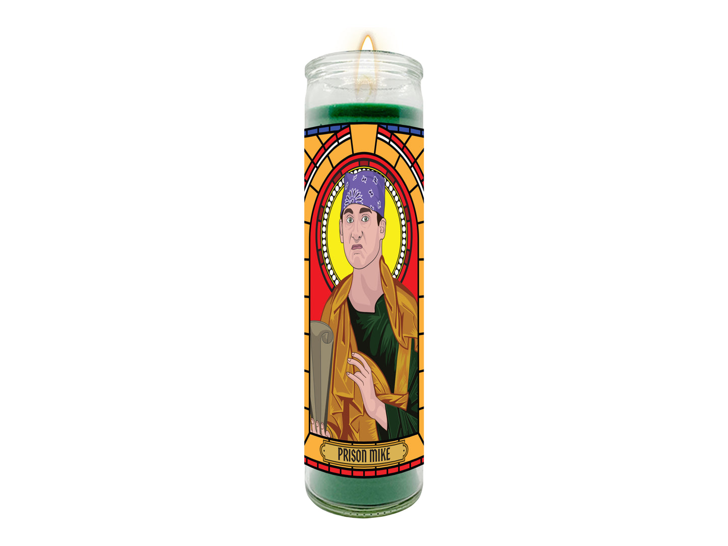 Prison Mike Illustrated Prayer Candle