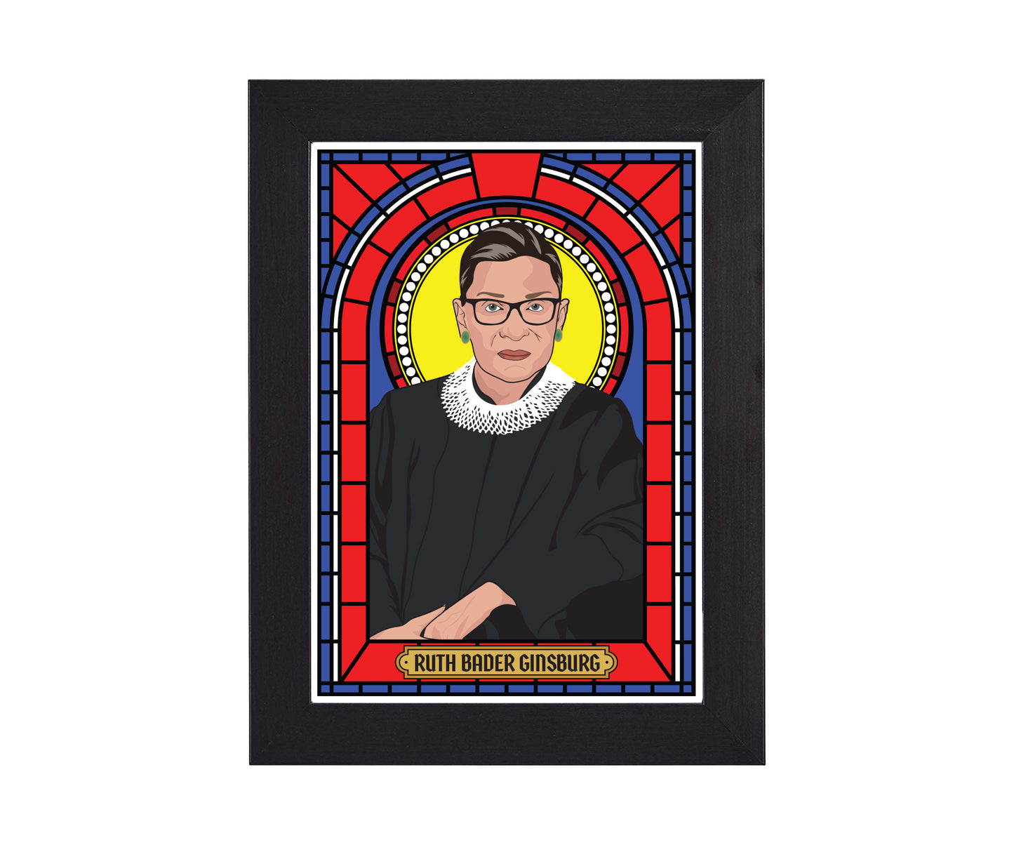 Ruth Bader Ginsburg Illustrated Saint Print