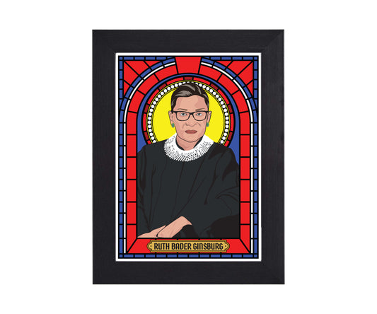 Ruth Bader Ginsburg Illustrated Saint Print